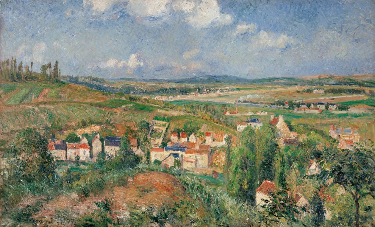 Lhermitage en été, Pontoise tekijältä Camille Jacob Pissarro