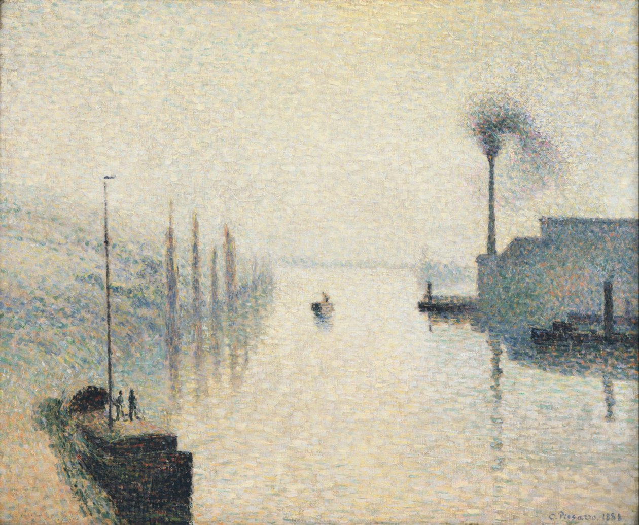 LÎle Lacroix, Rouen (Sumun vaikutus) tekijältä Camille Jacob Pissarro