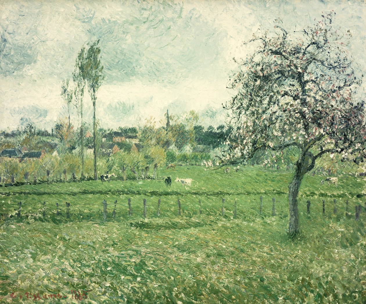 Meadow at Eragny, 1885 tekijältä Camille Jacob Pissarro