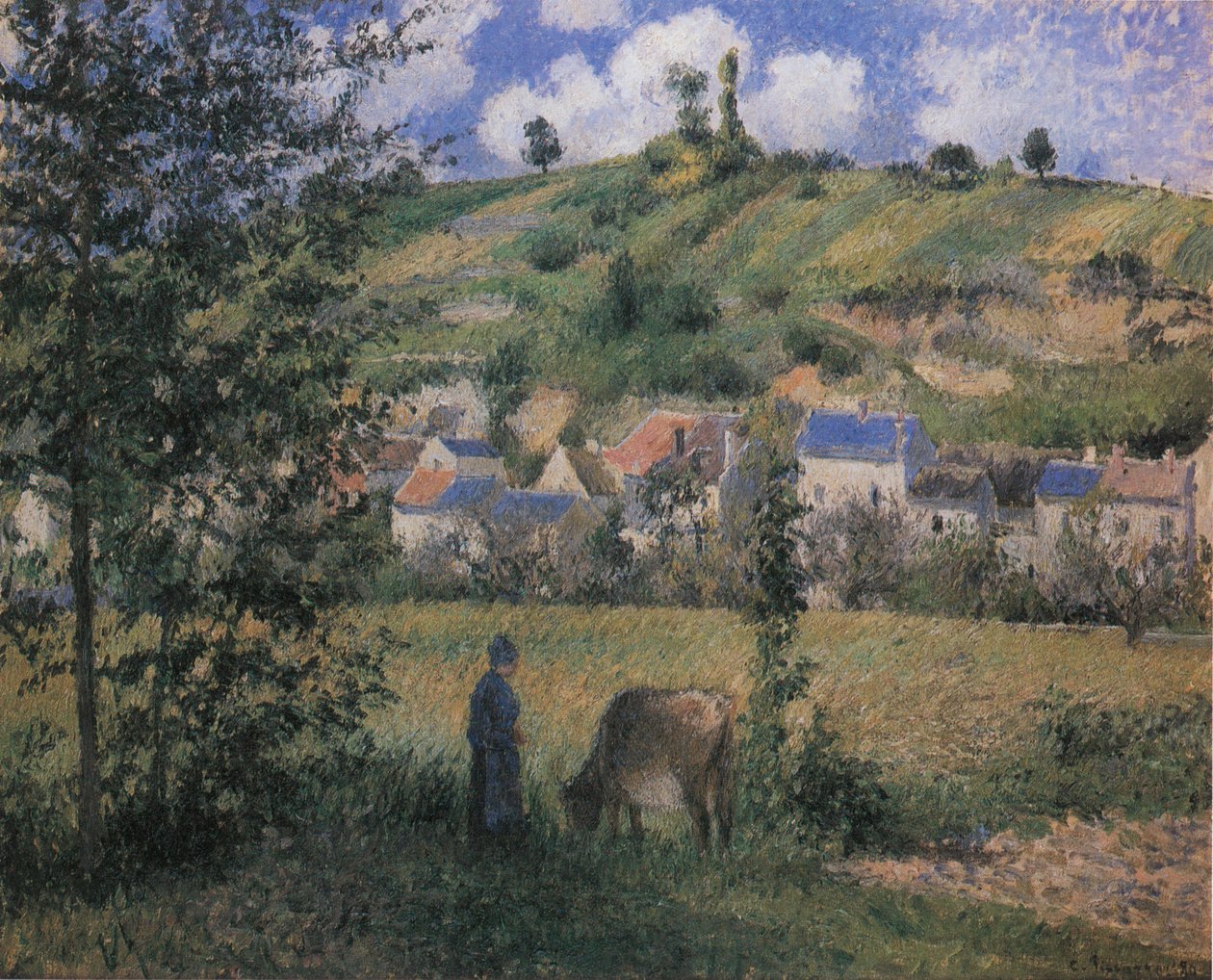 Maisema Chaponvalissa tekijältä Camille Jacob Pissarro