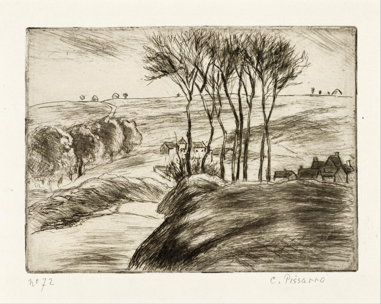 Maisema Osnyssä tekijältä Camille Jacob Pissarro