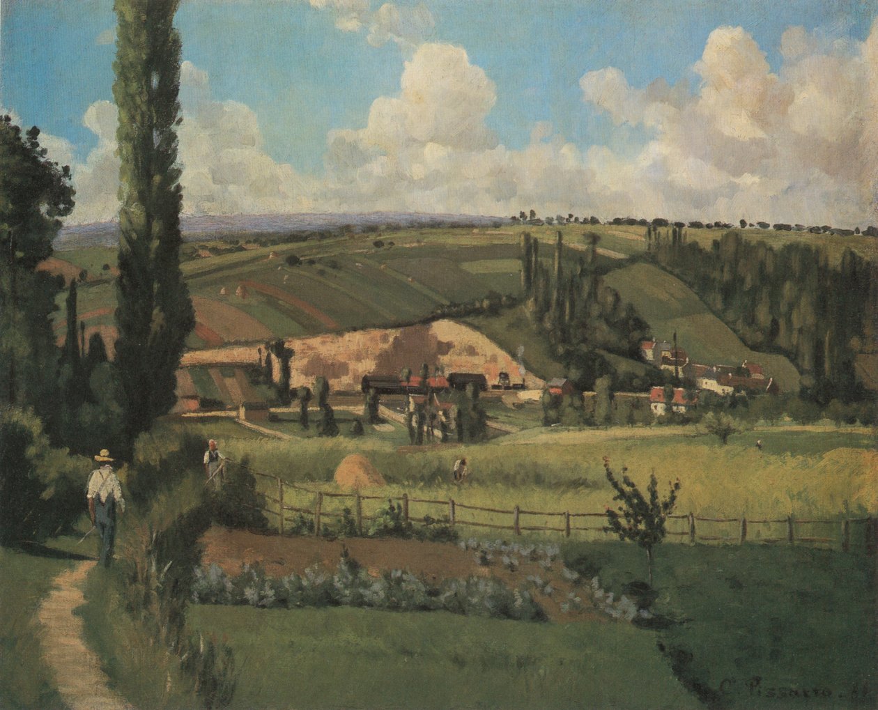 Paysage aux Pâtis, Pontoise tekijältä Camille Jacob Pissarro