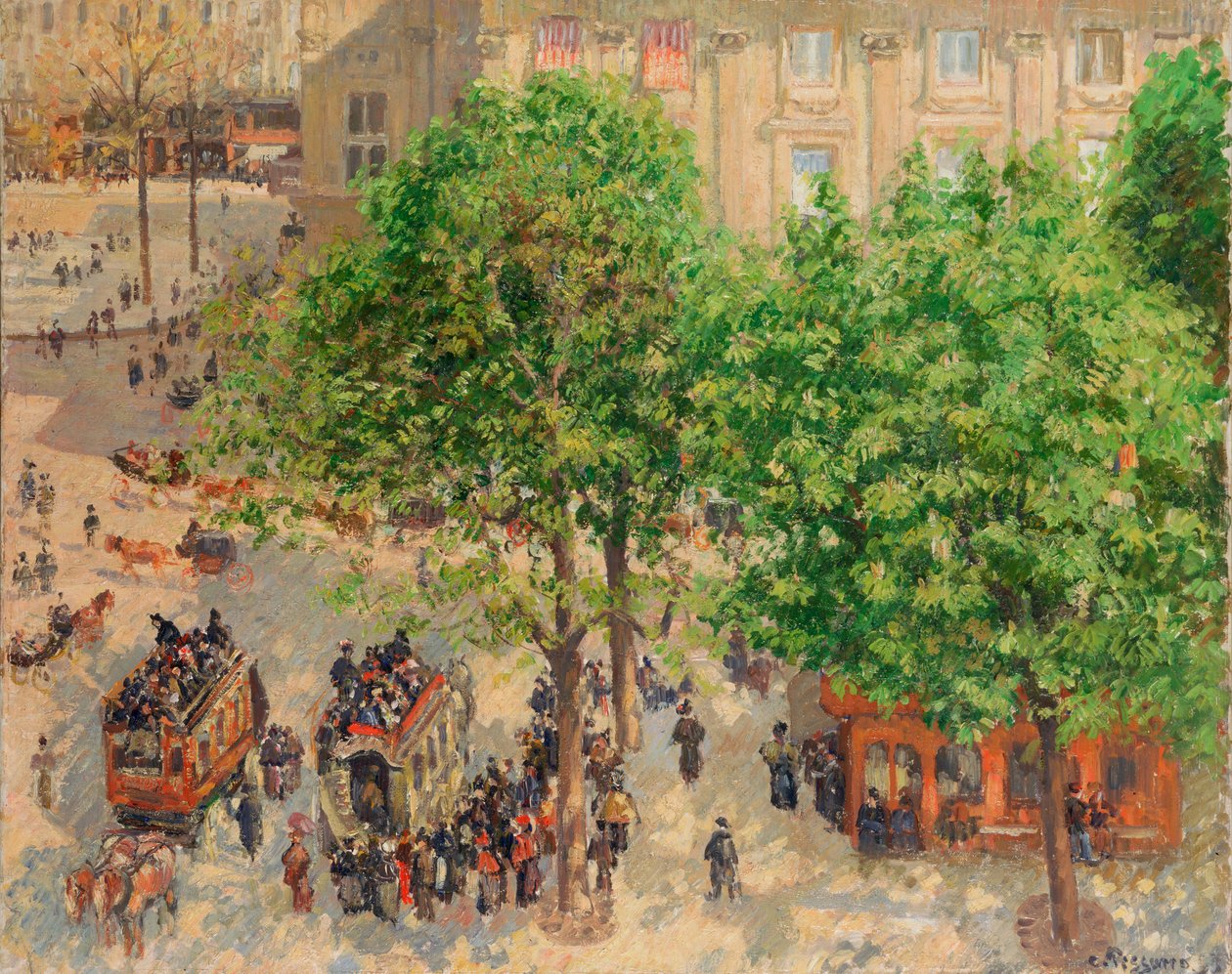 Place du Theatre-Francais, Kevät tekijältä Camille Jacob Pissarro