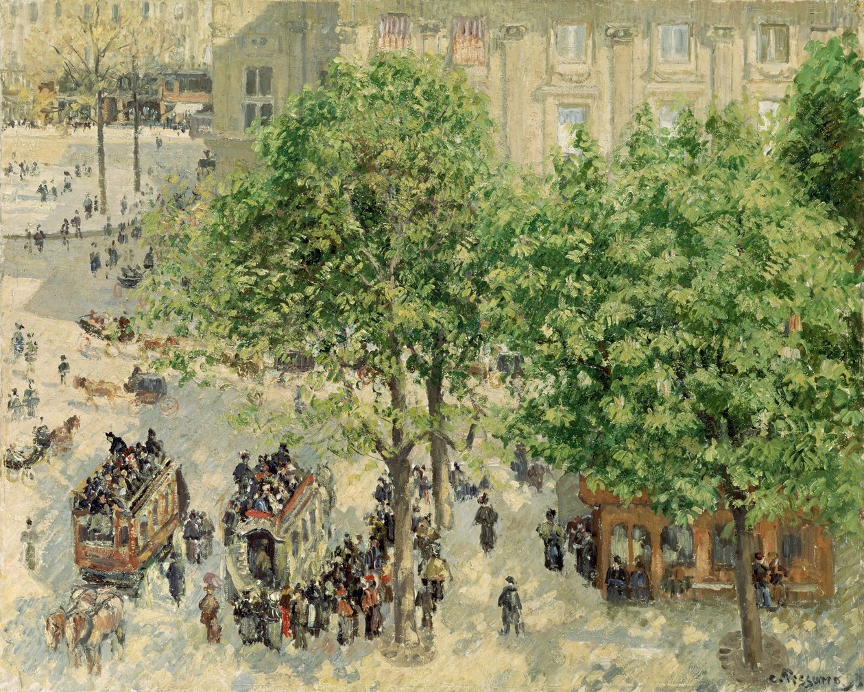 Place du Theatre-Francais, kevät, 1898 tekijältä Camille Jacob Pissarro