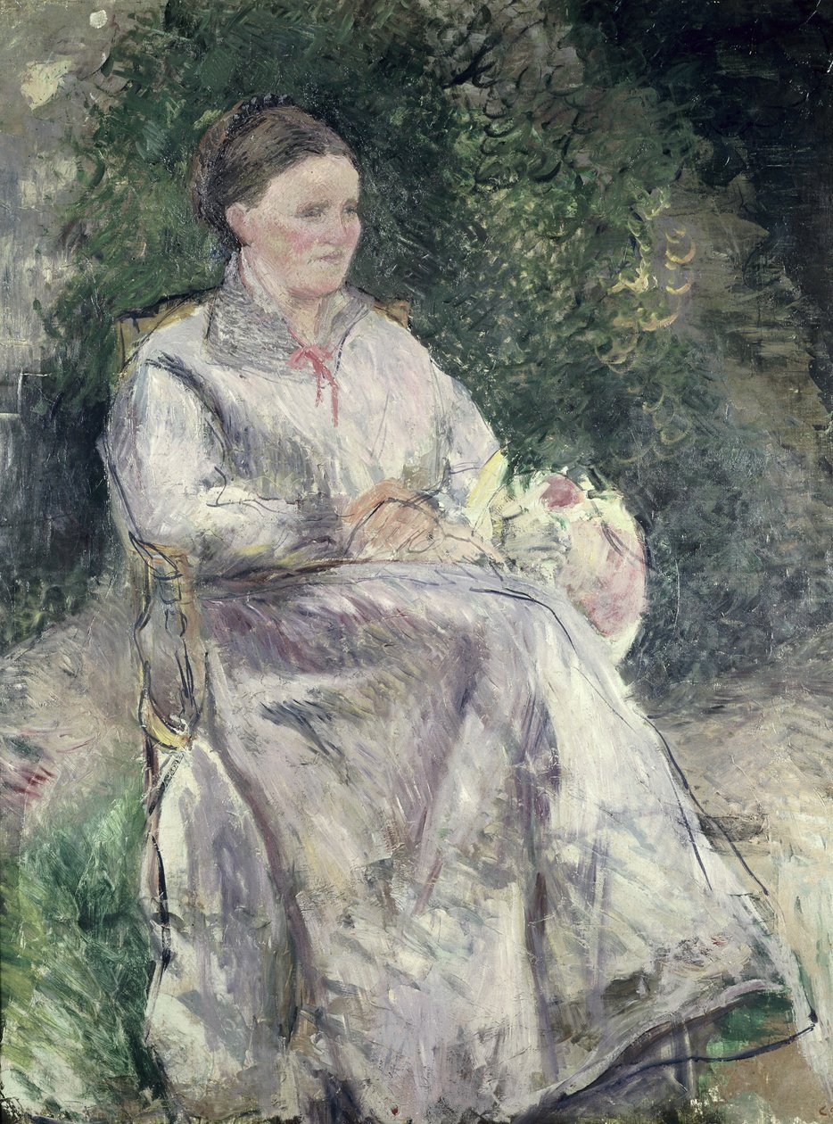 Taiteilijan vaimon Julie Velayn muotokuva, n. 1874 tekijältä Camille Jacob Pissarro