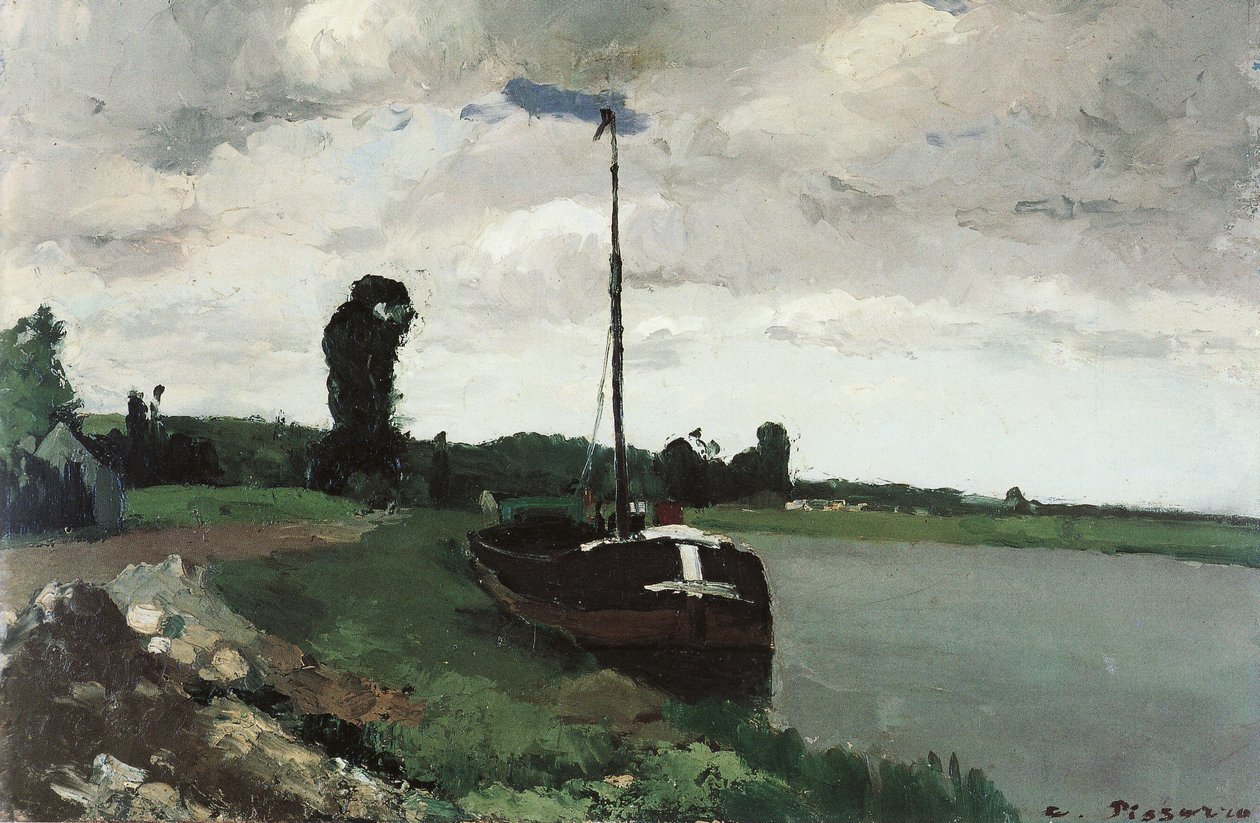 Joenranta Pontoisessa tekijältä Camille Jacob Pissarro