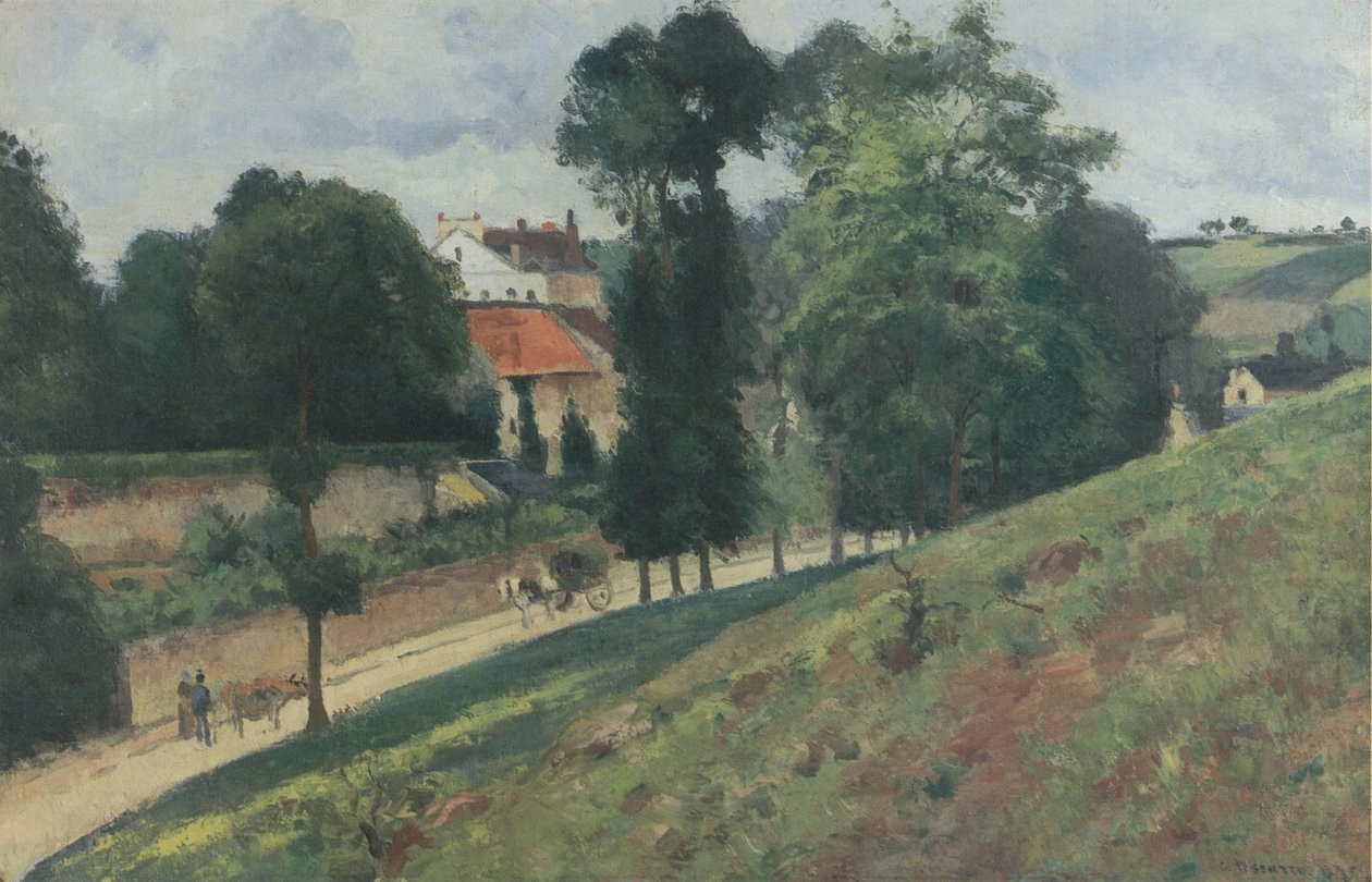 Reitti Saint-Antoine à L´Hermitage, Pontoise tekijältä Camille Jacob Pissarro