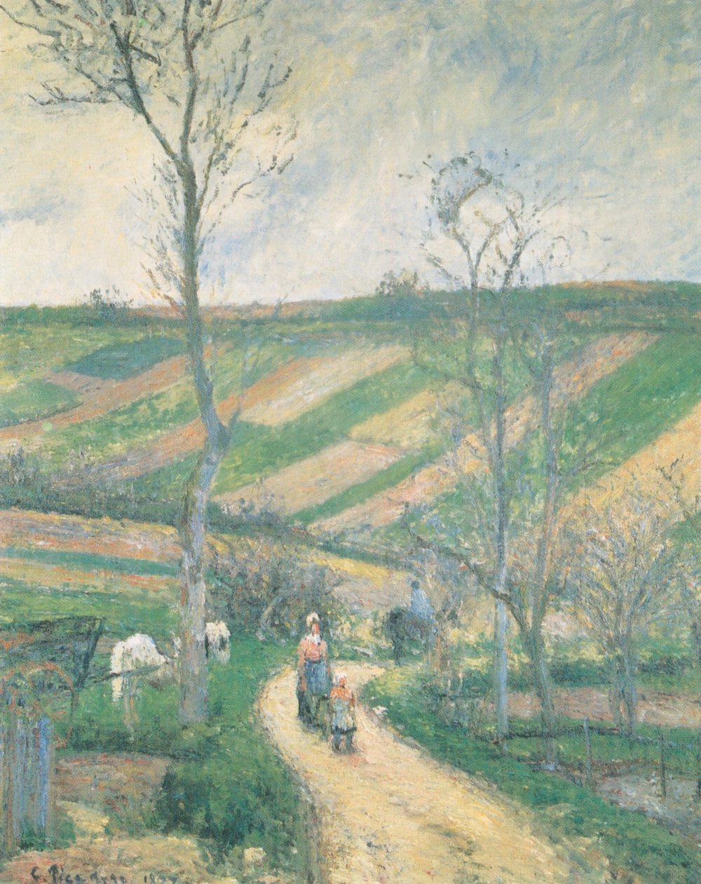 Reitti du Fond de L´Hermitage, Pontoise tekijältä Camille Jacob Pissarro