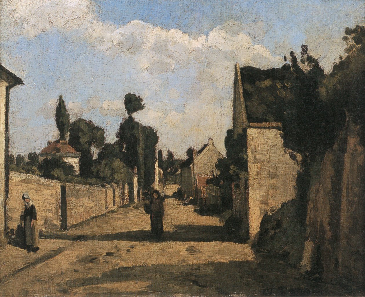 Rue L´Hermitage tekijältä Camille Jacob Pissarro