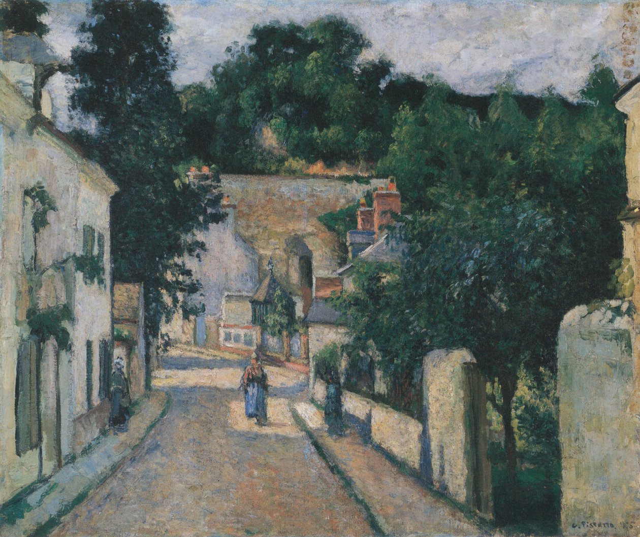 Rue de L´Hermitage à Pontoise tekijältä Camille Jacob Pissarro