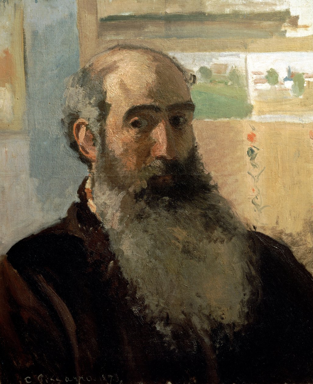 Omakuva, 1873 tekijältä Camille Jacob Pissarro