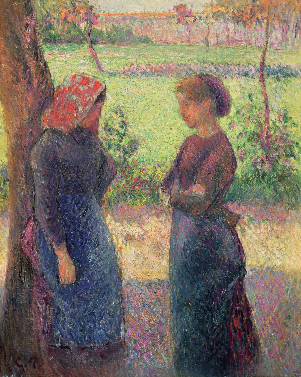 Keskustelu, n. 1892 tekijältä Camille Jacob Pissarro