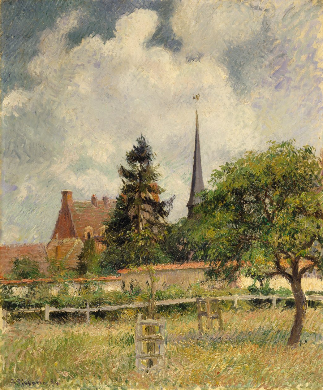 Eragnyn kirkko tekijältä Camille Jacob Pissarro