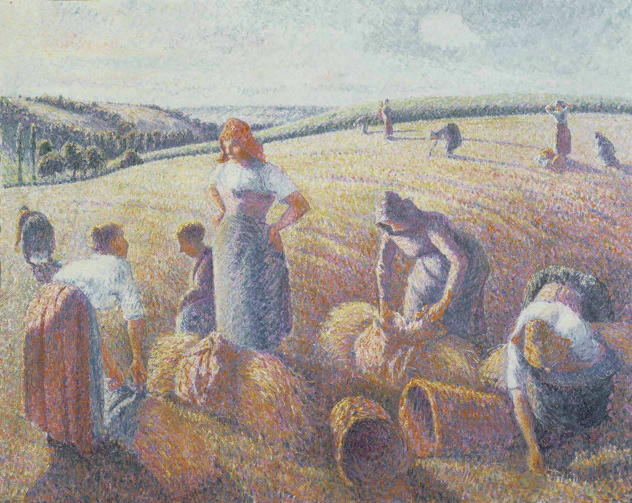 The Gleaners, 1889 tekijältä Camille Jacob Pissarro