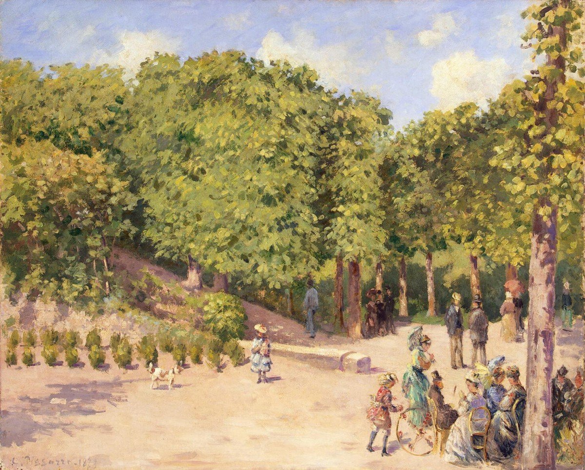 Kaupunginpuisto Pontoisessa tekijältä Camille Jacob Pissarro