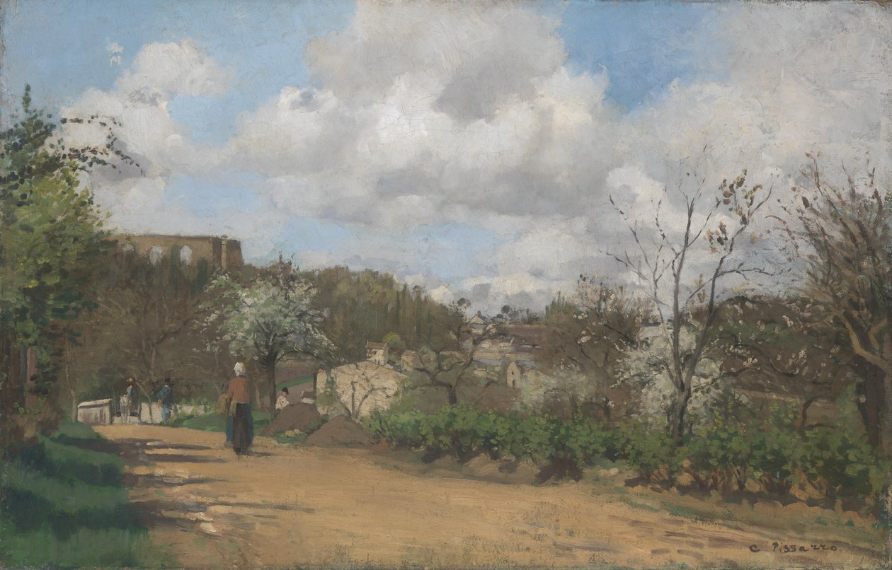 Näkymä Louveciennesistä, 1869-70 tekijältä Camille Jacob Pissarro