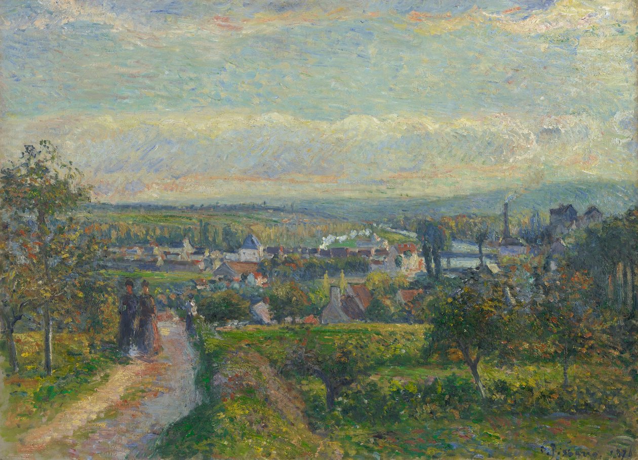 Näkymä Saint-Ouen-lAumôneen tekijältä Camille Jacob Pissarro