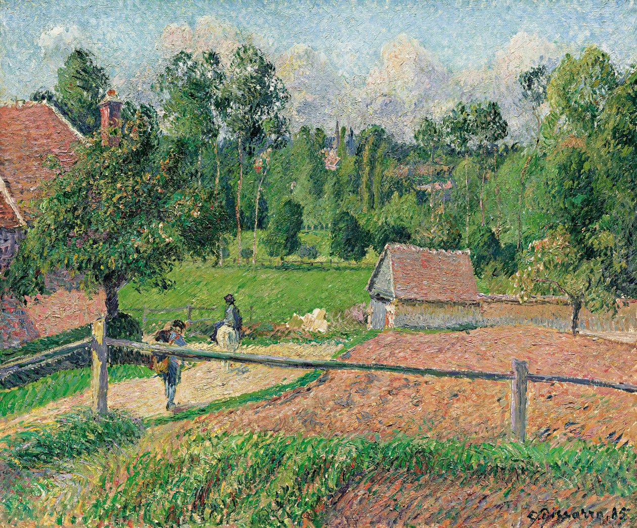 Vue de la fenêtre de lartiste, Eragny tekijältä Camille Jacob Pissarro