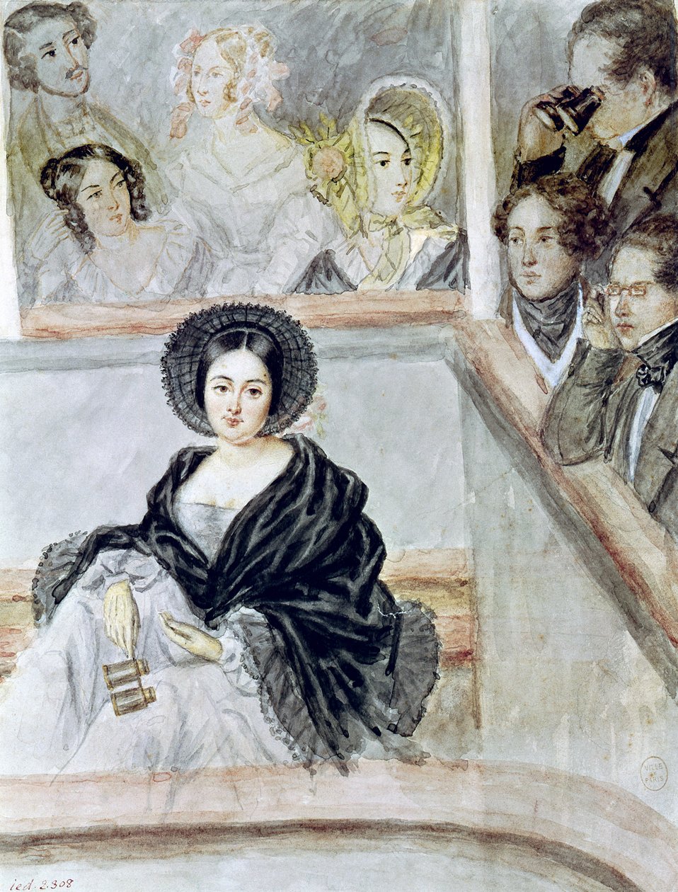 Marie Duplessis (1824-47) teatterissa tekijältä Camille Joseph Etienne Roqueplan