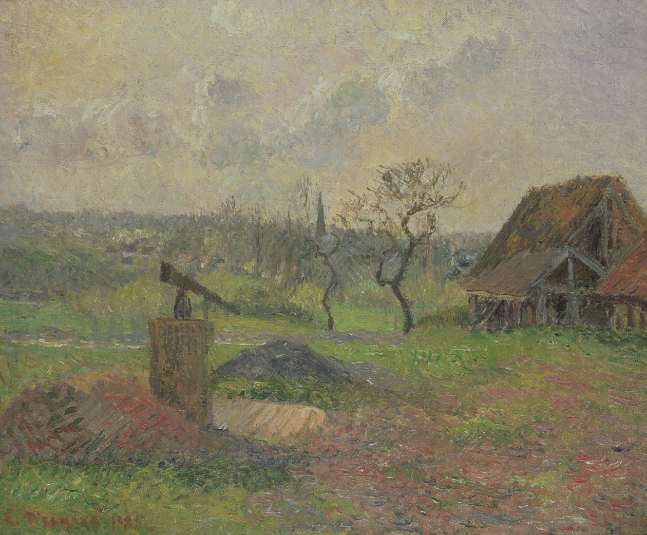 Brick-Works Eragny, 1885 tekijältä Camille Jacob Pissarro