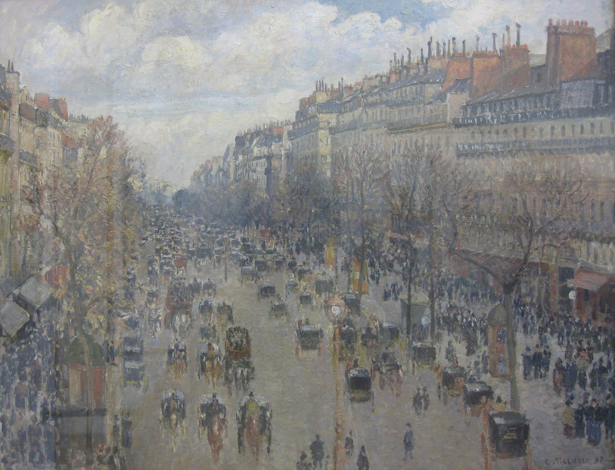 Boulevard Montmartre, pohjois-apridi tekijältä Camille Jacob Pissarro