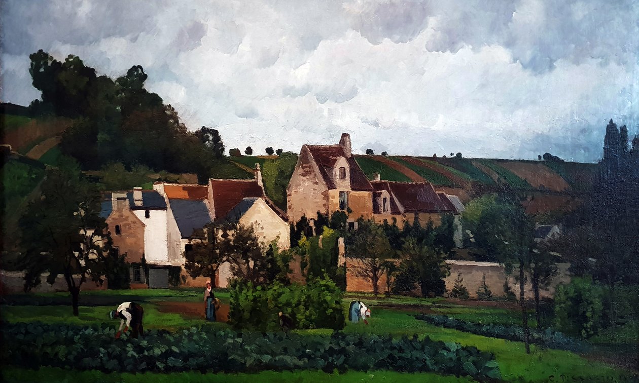 L’Hermitage ja Pontoise tekijältä Camille Jacob Pissarro