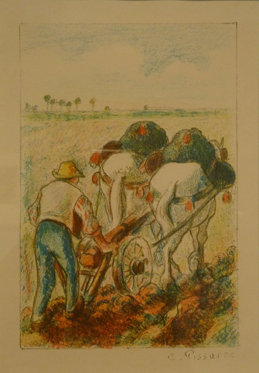 La Charrue tekijältä Camille Jacob Pissarro