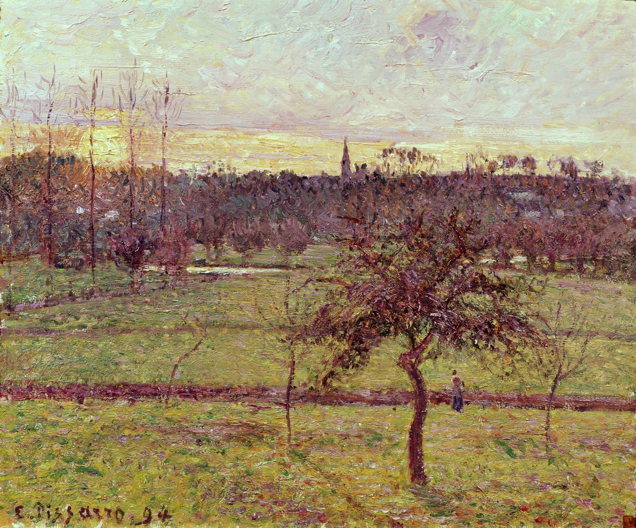 Maisema Eragnyssa, 1894 tekijältä Camille Jacob Pissarro