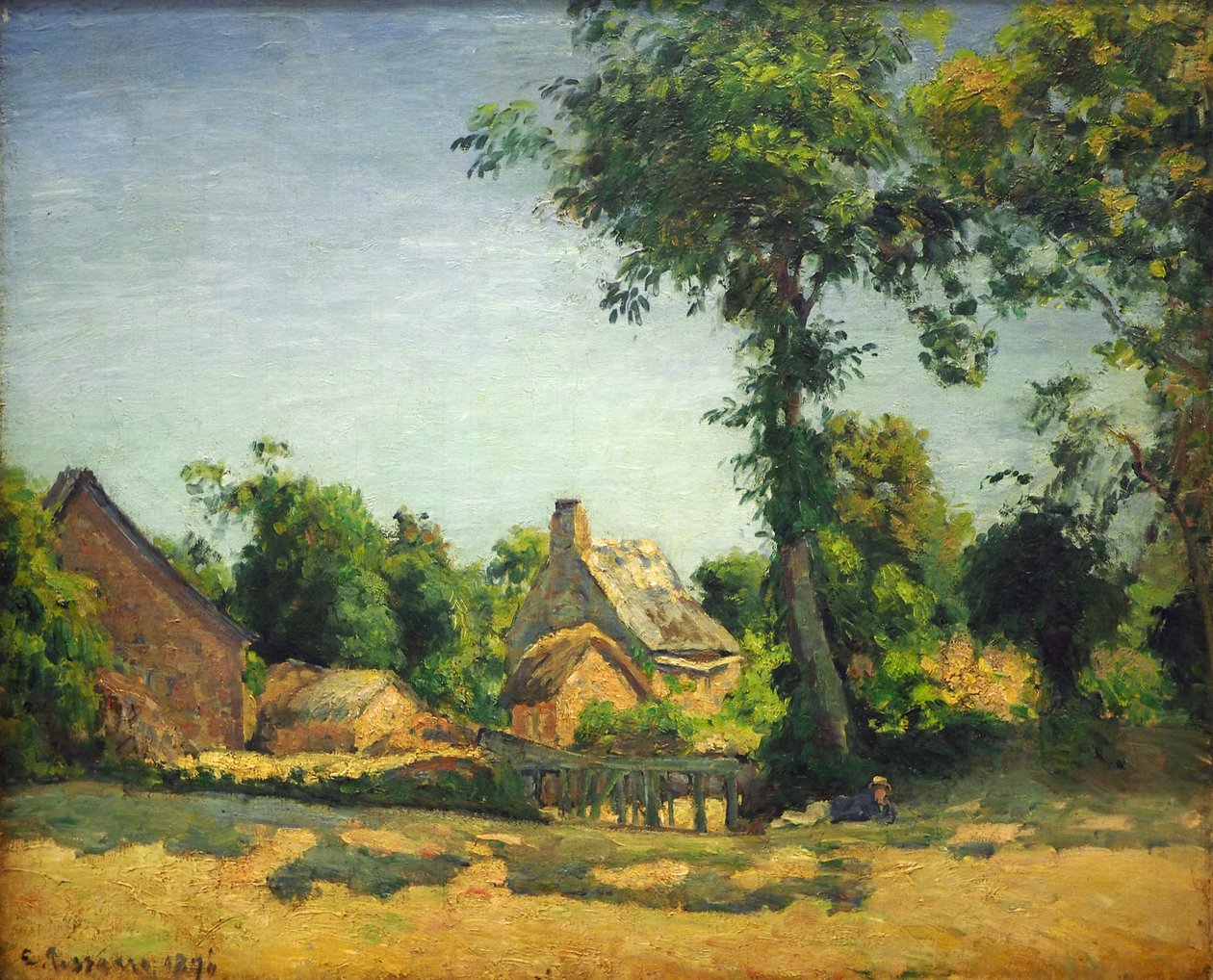 Landschaft (Dorf Melleraye, Département Mayenne) tekijältä Camille Jacob Pissarro