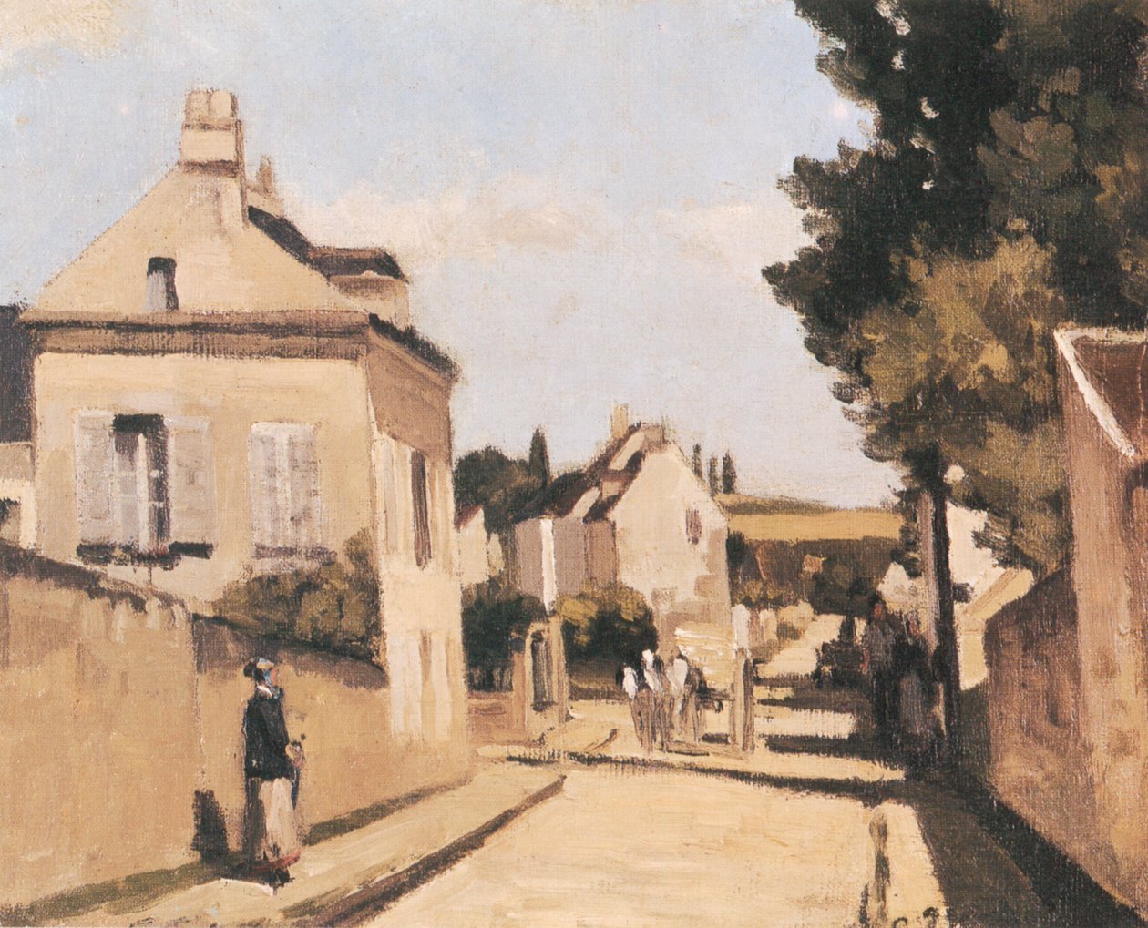 Rue L´Hermitage, Pontoise tekijältä Camille Jacob Pissarro