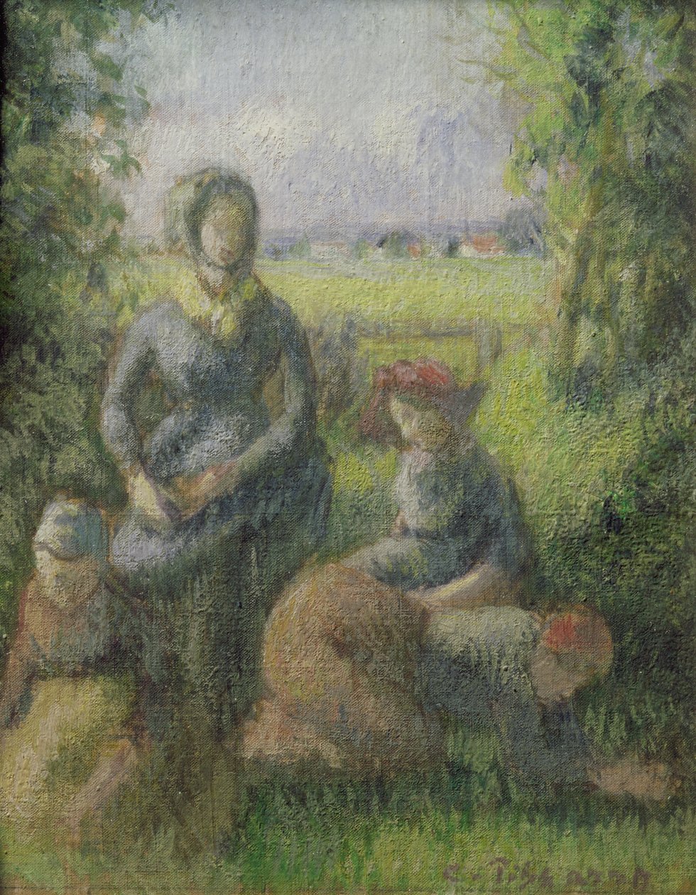 Maalaismainen kohtaus tekijältä Camille Jacob Pissarro