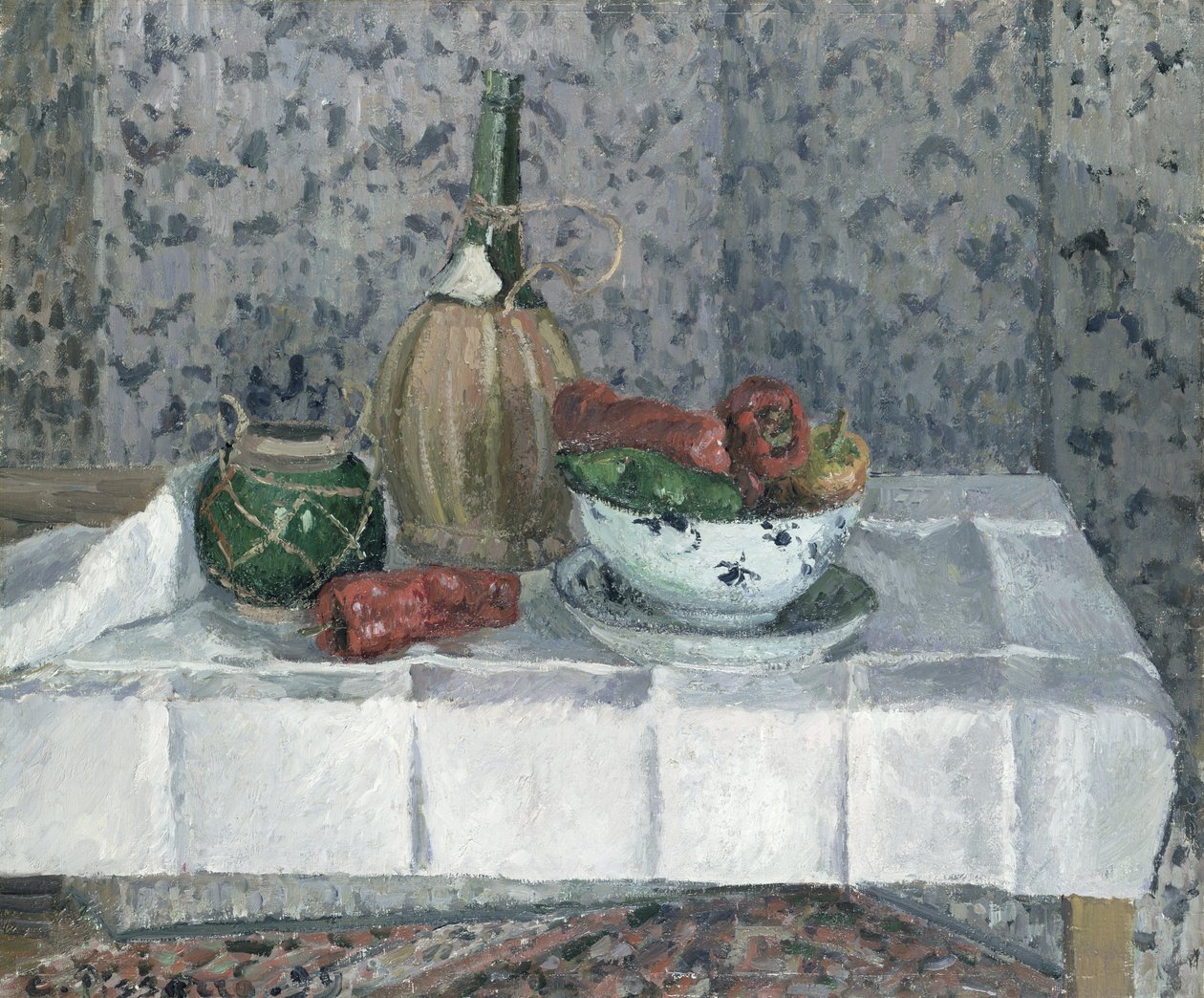 Asetelma pippurien kanssa, 1899 tekijältä Camille Jacob Pissarro