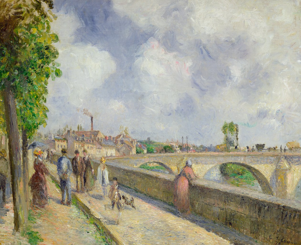 Pontoisen silta, 1878 tekijältä Camille Jacob Pissarro