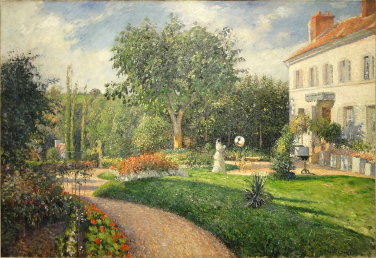 Les Mathurinsin puutarha Pontoisessa tekijältä Camille Jacob Pissarro
