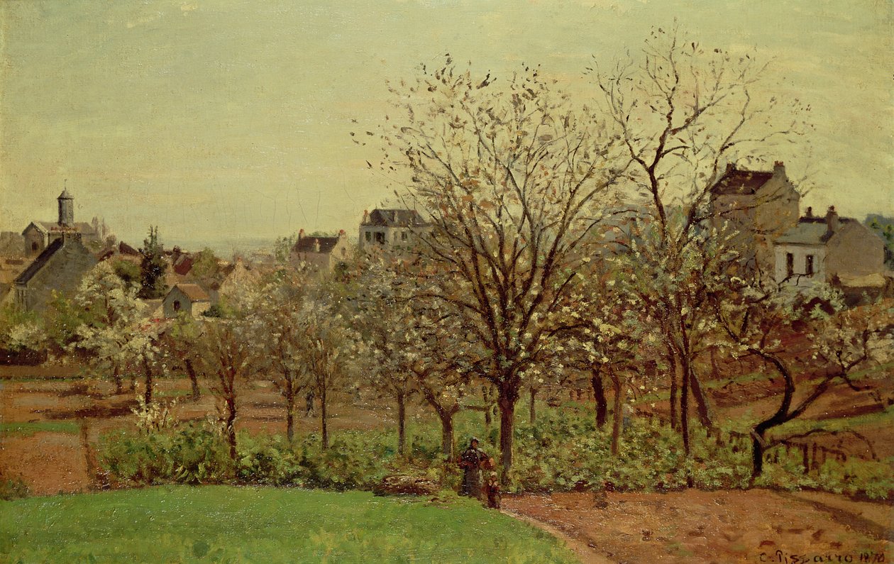 Hedelmätarha, 1870 tekijältä Camille Jacob Pissarro
