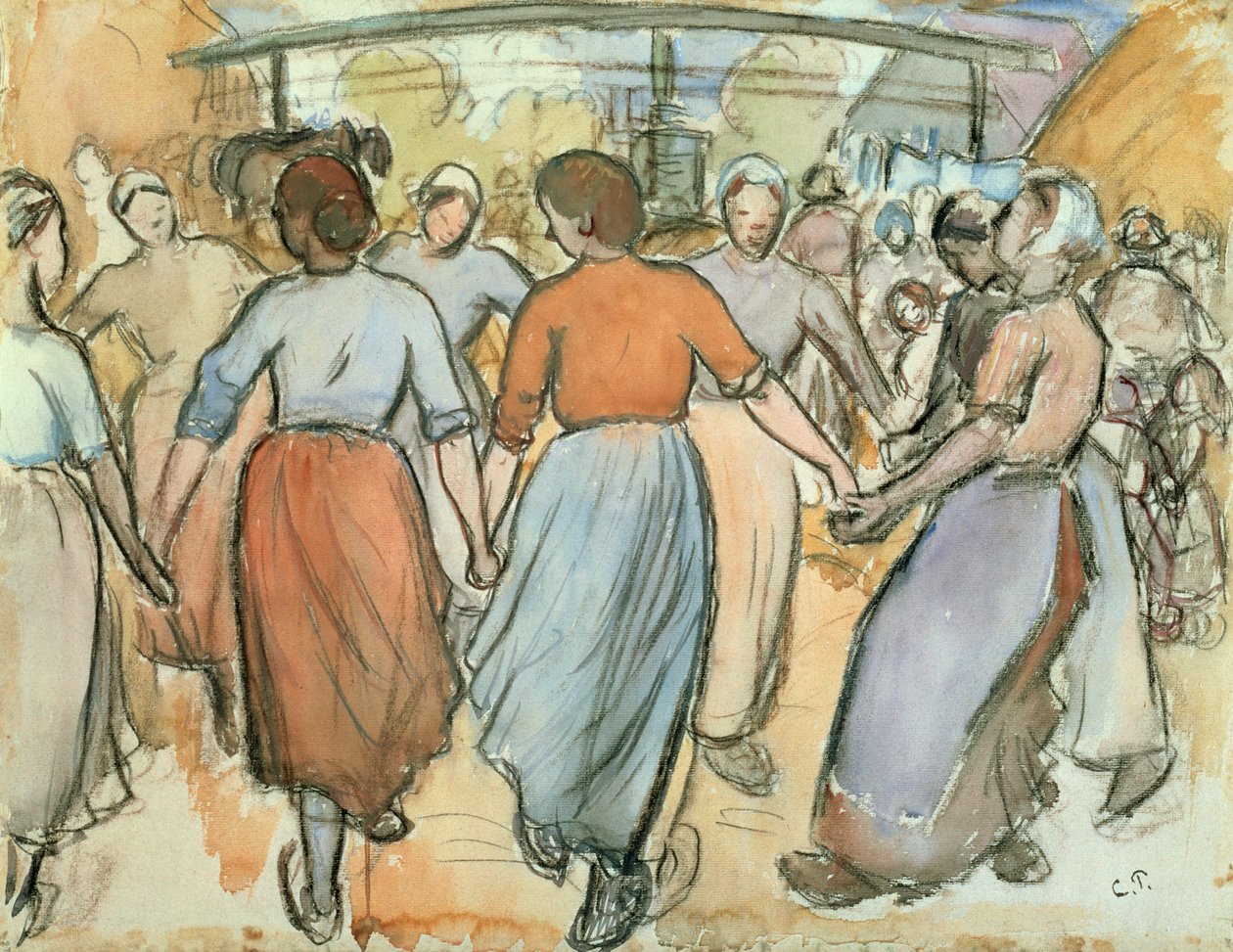 Kierros, noin 1884 tekijältä Camille Jacob Pissarro