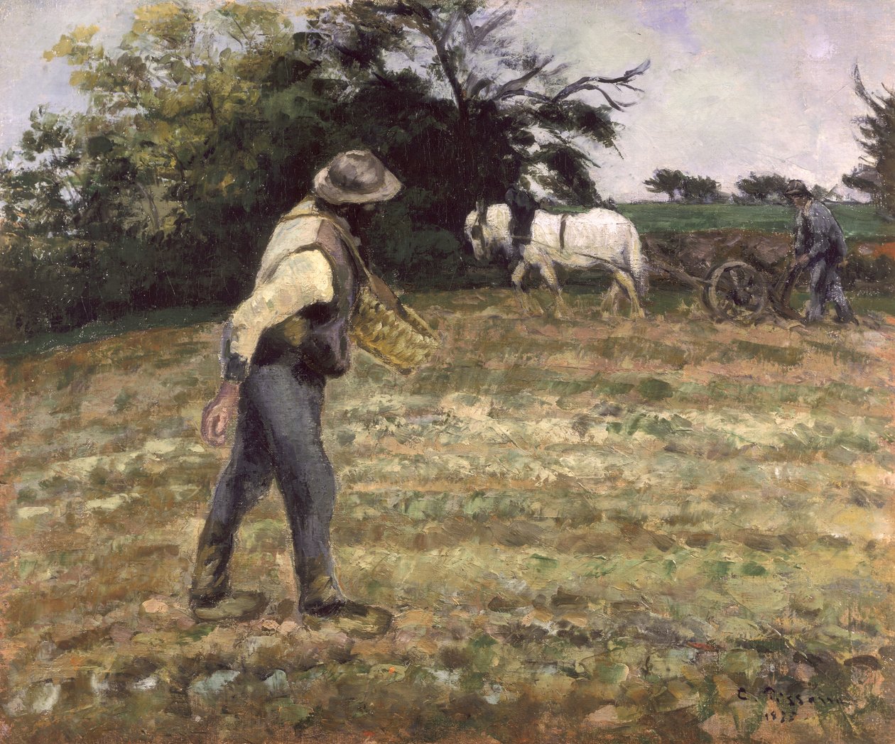 Kylväjä, Montfoucault, 1875 tekijältä Camille Jacob Pissarro