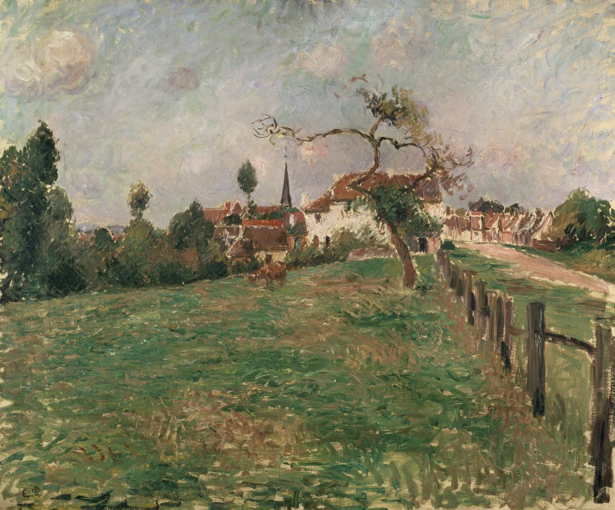 Eragnyn kylä, 1800-luku tekijältä Camille Jacob Pissarro