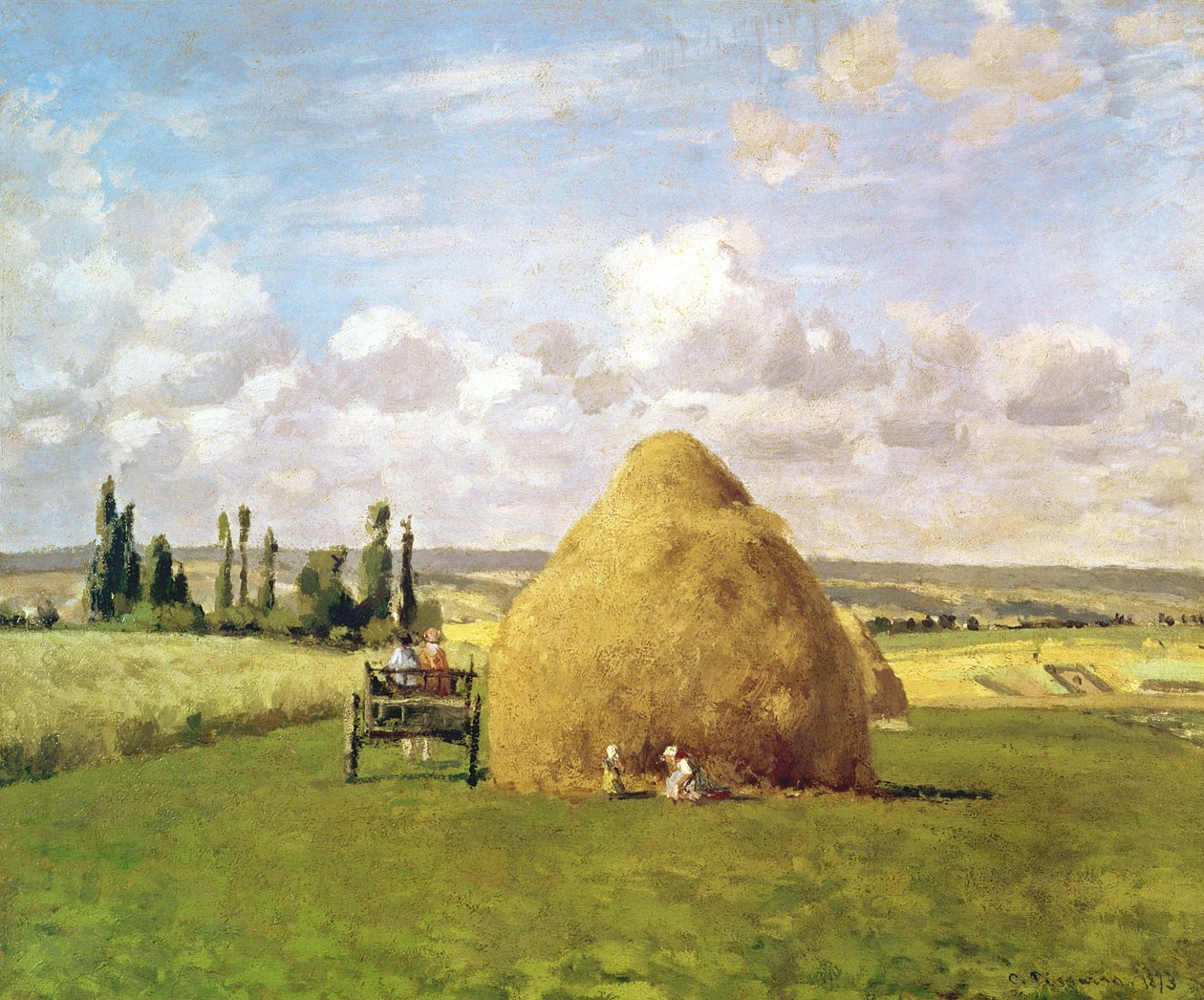 Heinäsuovasta, Pontoise, 1873 tekijältä Camille Jacob Pissarro