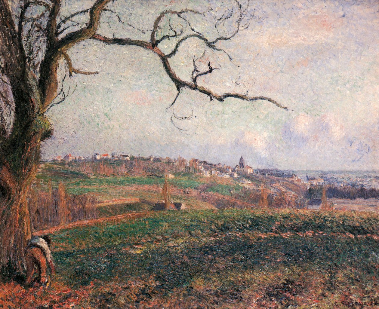 Udsigt yli by Pontoise tekijältä Camille Jacob Pissarro