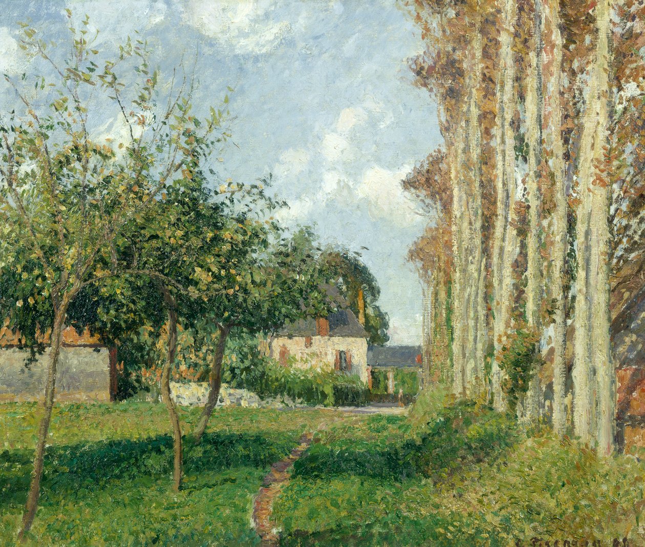 Varengeville, Manor Inn, iltapäivä, 1889 tekijältä Camille Jacob Pissarro