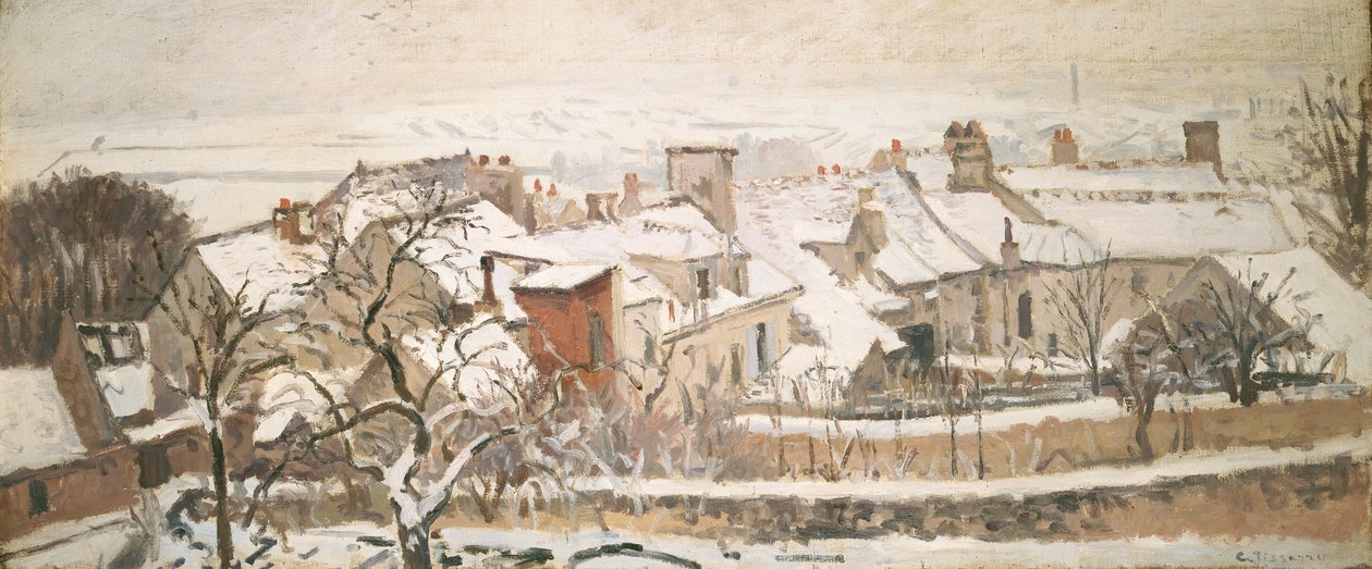 Talvi, 1872 tekijältä Camille Jacob Pissarro