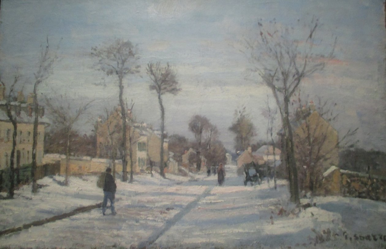 la Route de Versailles à Louveciennes tekijältä Camille Jacob Pissarro
