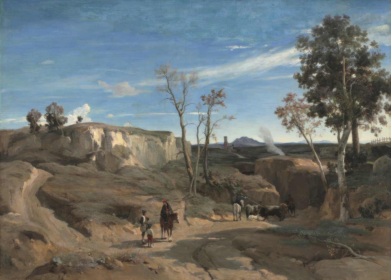La Cervara, roomalainen Campagna tekijältä Camille Corot