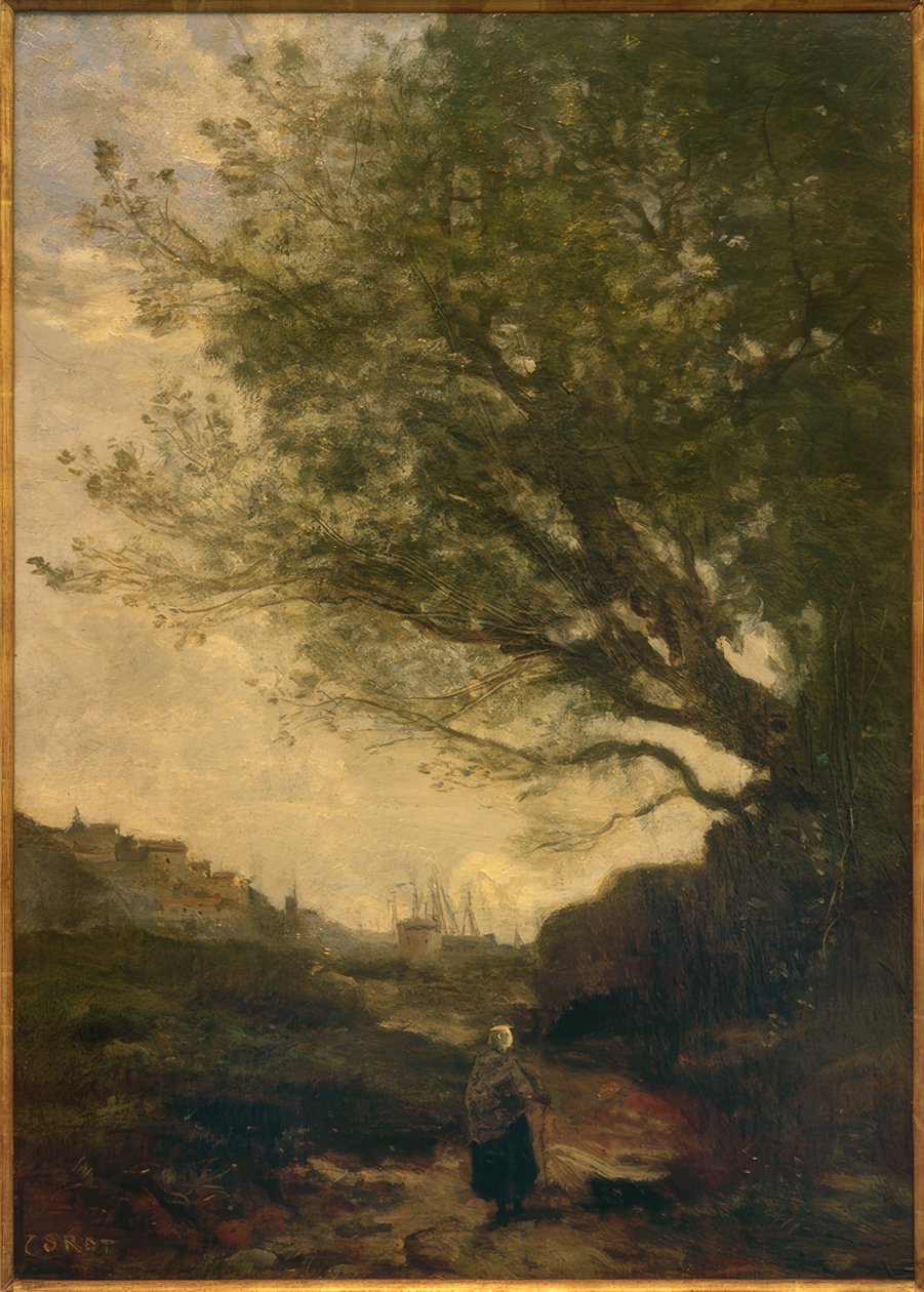 La Rochelle tekijältä Jean Baptiste Camille Corot