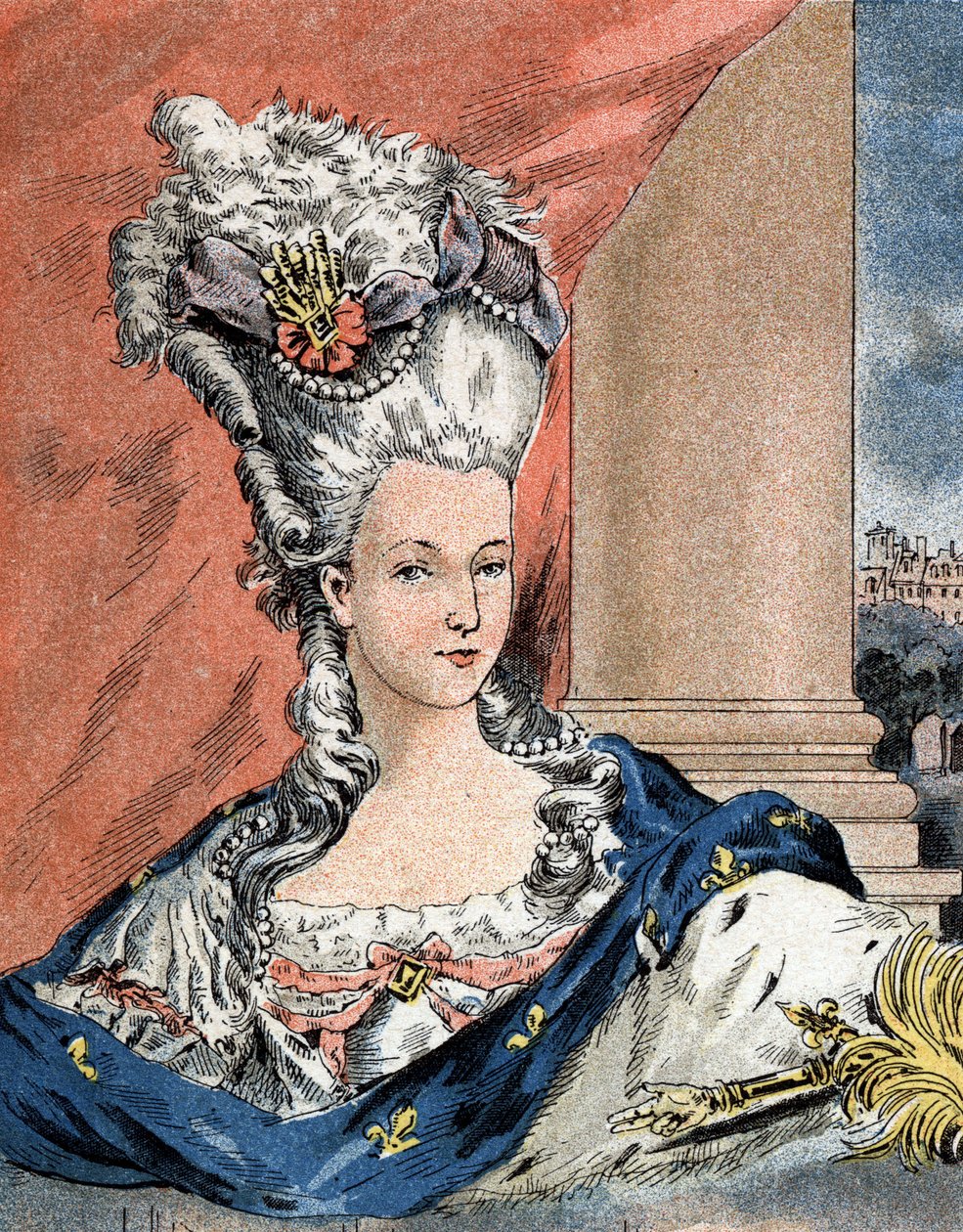 Ranskan kuningattaren Lorraine Habsburgin (1755-1793) muotokuva Marie Antoinettesta. tekijältä Camille Gilbert
