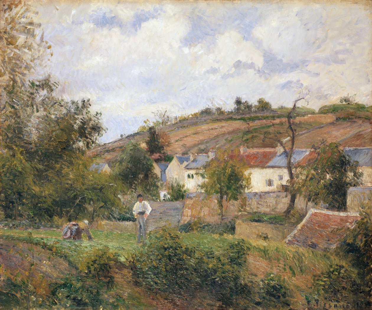 Hermitagen kulma, Pontoise, 1878 tekijältä Camille Jacob Pissarro