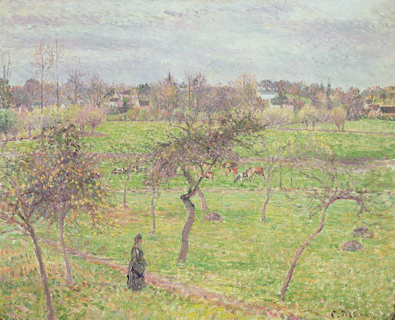 Omenapuut niityllä Eragnyssa, 1894 tekijältä Camille Jacob Pissarro