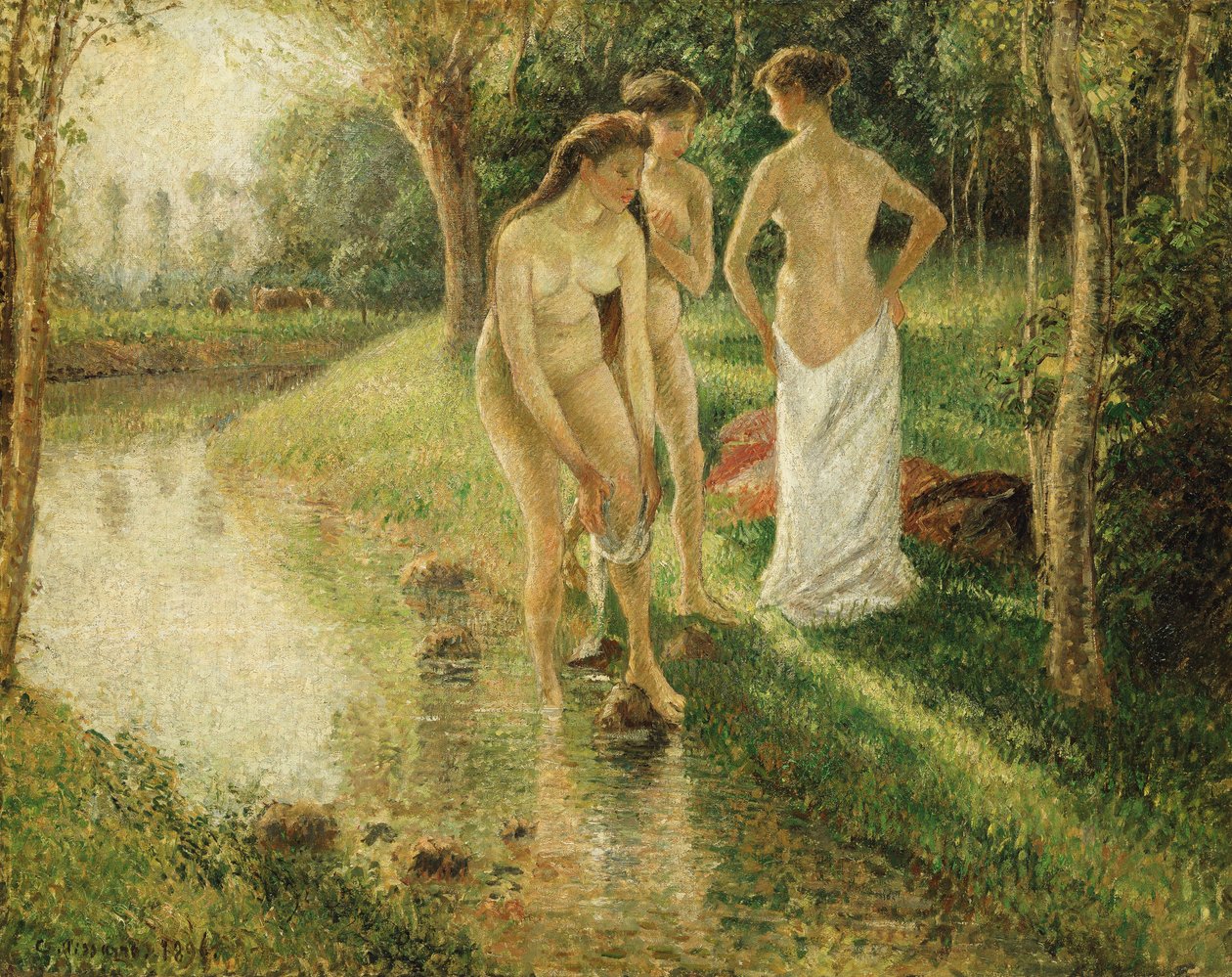 Uimarit, 1896 tekijältä Camille Jacob Pissarro