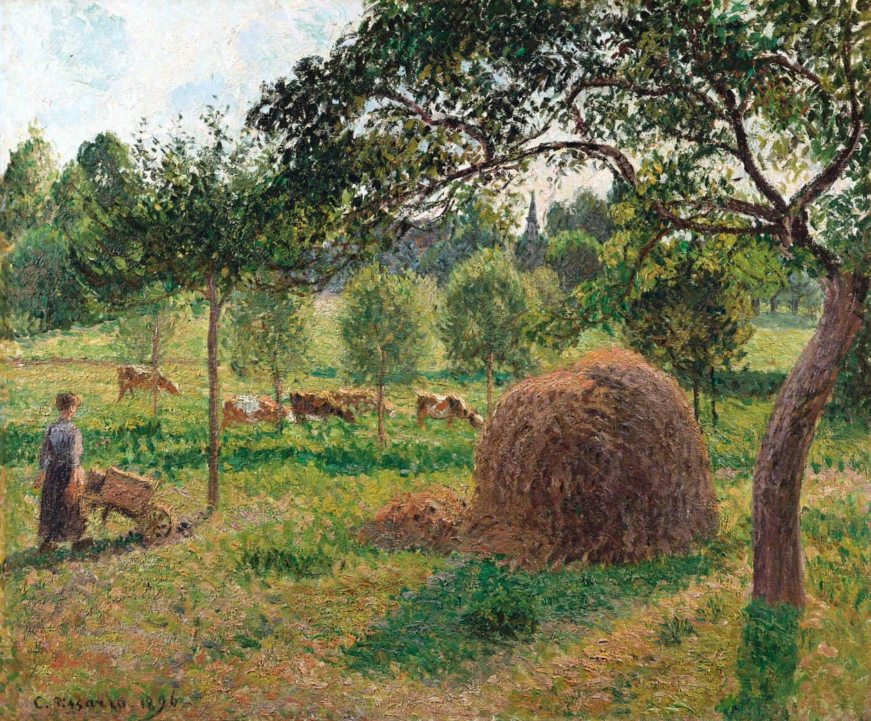 Hämärä Eragnyssa, 1896 tekijältä Camille Jacob Pissarro